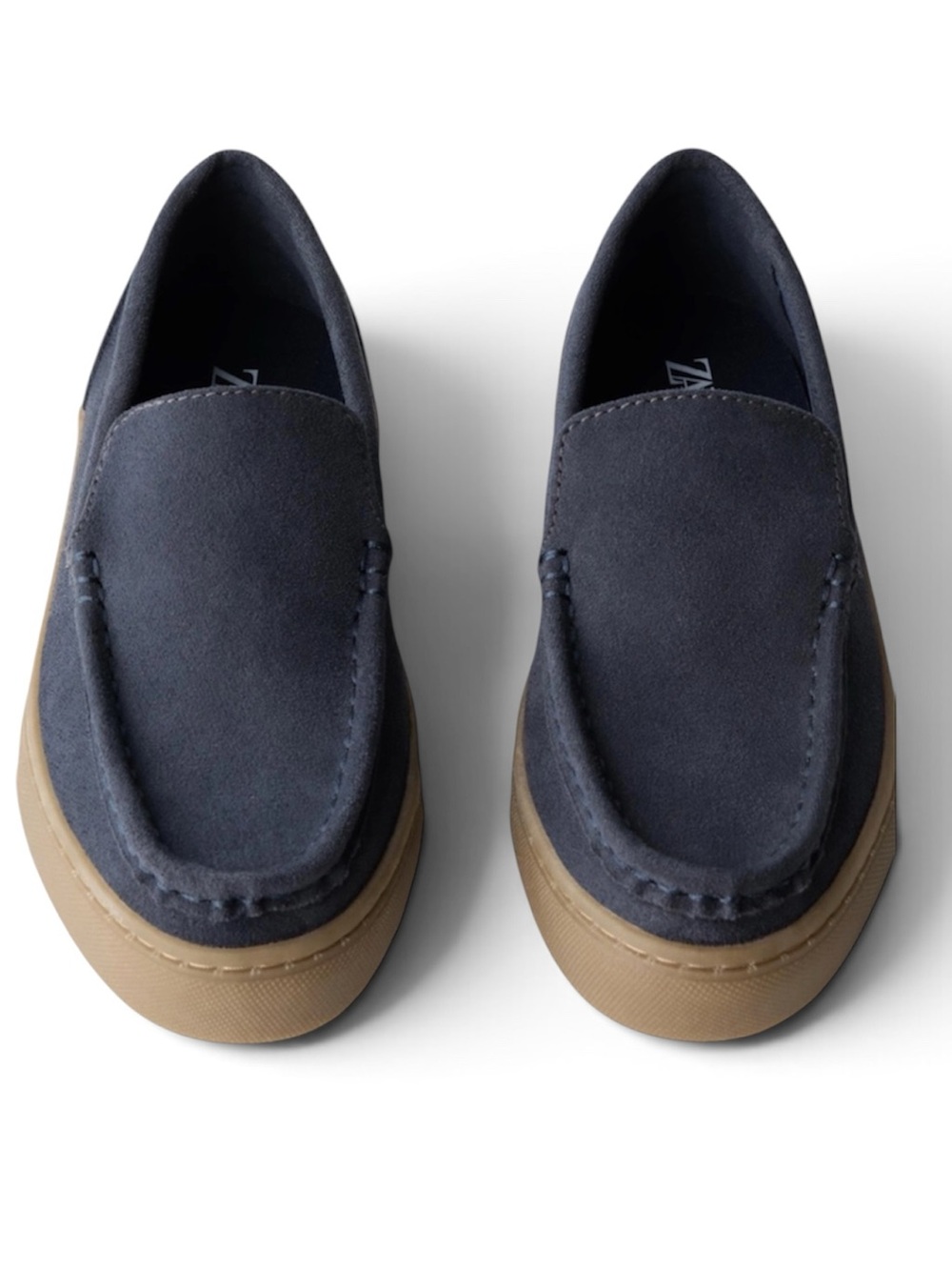 ZARA Boys Blue Loafers Slip-On Shoes Size 5.5